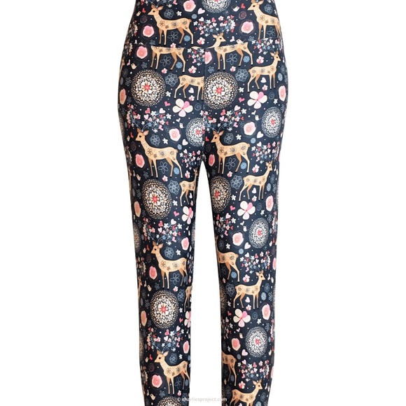 Spring Deer Leggings, Buttery Soft, Tall & Curvy - Picture 2 of 4